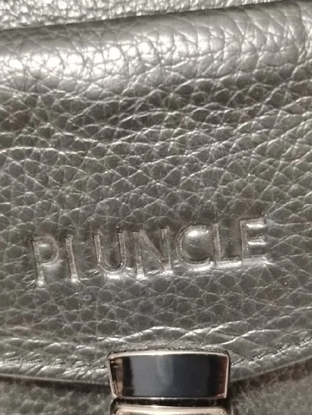 PI UNCLE‎ Black Urban Aesthetic Versatile Leather Wristlet Crossbody Bag
